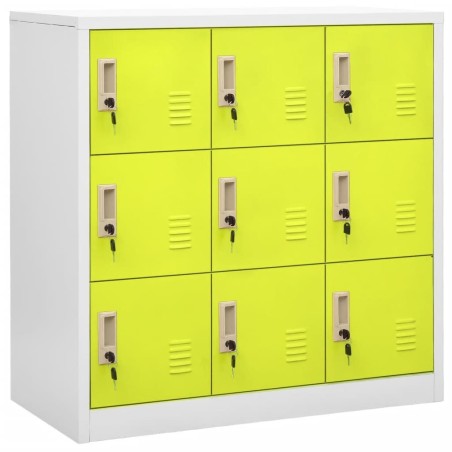 Armoire à casiers Gris clair et vert 90x45x92,5 cm Acier 628947628947