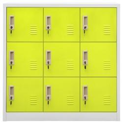 Armoire à casiers Gris clair et vert 90x45x92,5 cm Acier 628947628947