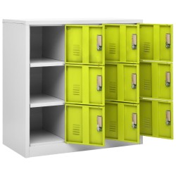 Armoire à casiers Gris clair et vert 90x45x92,5 cm Acier 628947628947