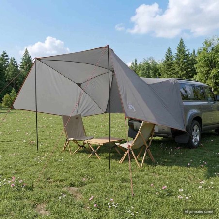 Tente de voiture avec toit Gris et orange 308 x 215 x 220 cm 628951628951