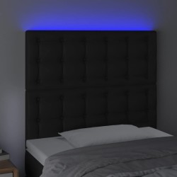 Tête de lit à LED Noir 80x5x118/128 cm Similicuir 628956628956
