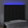 Tête de lit à LED Noir 80x5x118/128 cm Similicuir 628956628956