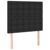 Tête de lit à LED Noir 80x5x118/128 cm Similicuir 628956628956