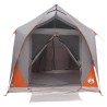 Tente tunnel Gris et orange 8 personnes Polyester et Acier 628961628961