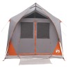 Tente tunnel Gris et orange 8 personnes Polyester et Acier 628961628961