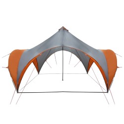 Tente de fête avec toit Gris et orange 400 x 400 x 320 cm 628967628967