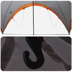 Tente de fête avec toit Gris et orange 400 x 400 x 320 cm 628967628967