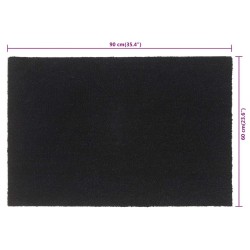 Tapis de porte noir 60x90 cm fibre de coco touffeté 628972628972