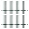 Poteau de clôture enchâssé 44 pc Vert 120 cm 628975628975