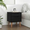 Table de chevet MOLDE Noir 40 x 35 x 48 cm Bois de pin massif 628977628977