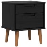 Table de chevet MOLDE Noir 40 x 35 x 48 cm Bois de pin massif 628977628977