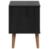 Table de chevet MOLDE Noir 40 x 35 x 48 cm Bois de pin massif 628977628977