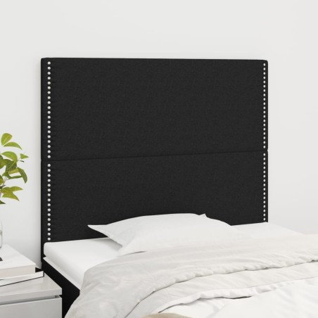 Tête de lit Noir 100x5x118/128 cm Tissu 628978628978