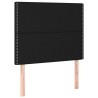 Tête de lit Noir 100x5x118/128 cm Tissu 628978628978