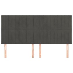 Tête de lit Gris foncé 180 x 5 x 118/128 cm Velours 628982628982