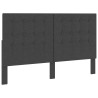Tête de lit touffetée Gris foncé Tissu 180x200 cm  628984628984