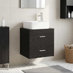 Vanité de lavabo mural Chêne noir 53 x 34,5 x 63 cm 628988628988
