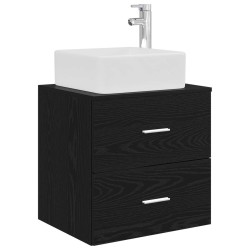 Vanité de lavabo mural Chêne noir 53 x 34,5 x 63 cm 628988628988