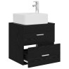 Vanité de lavabo mural Chêne noir 53 x 34,5 x 63 cm 628988628988