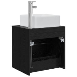 Vanité de lavabo mural Chêne noir 53 x 34,5 x 63 cm 628988628988