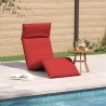 Transat pliant rouge 175 x 54 x 8,5 cm tissu Oxford 628995628995