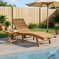 Transat 2 pcs Marron Bois de teck massif 628996628996