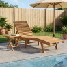 Transat 2 pcs Marron Bois de teck massif 628996628996