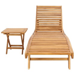 Transat 2 pcs Marron Bois de teck massif 628996628996