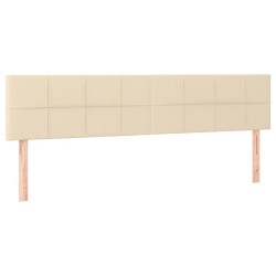 Têtes de lit Crème 200x5x78/88 cm Tissu 628999628999