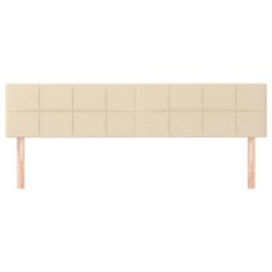 Têtes de lit Crème 200x5x78/88 cm Tissu 628999628999