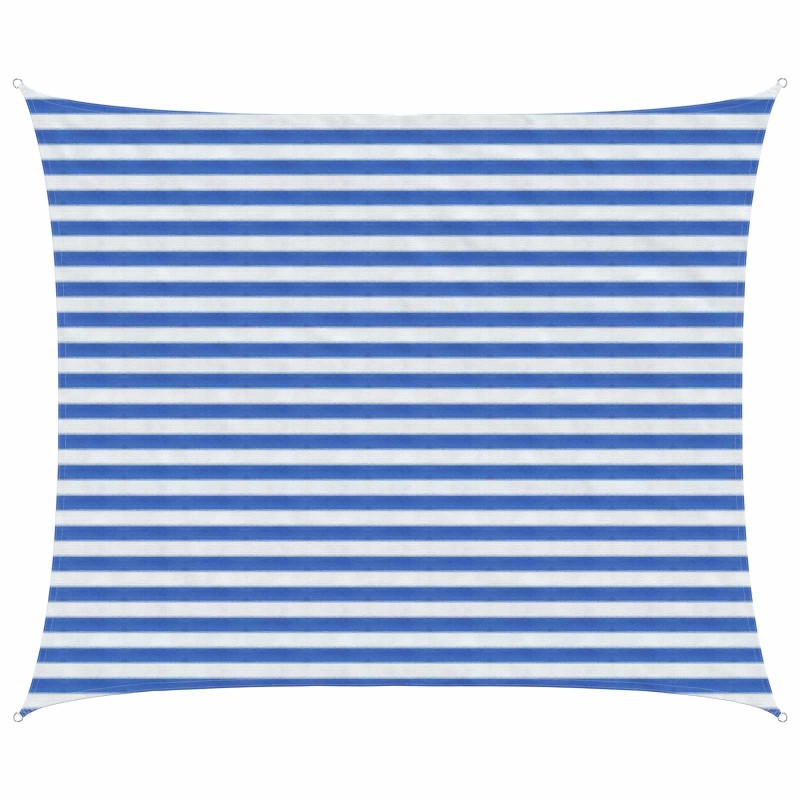 Voile d'ombre Bleu et Blanc 2,5 x 4 m HDPE 629002629002