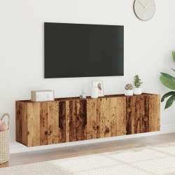 Meubles TV muraux 2 pcs vieux bois 80x30x41 cm 629006629006