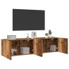 Meubles TV muraux 2 pcs vieux bois 80x30x41 cm 629006629006