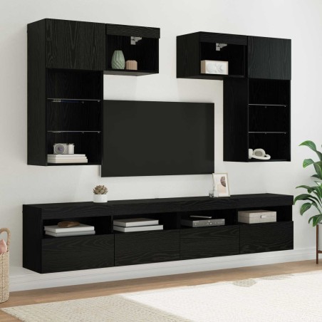 Meubles TV muraux 6 pcs Chêne artisanal Bois d'ingénierie 629007629007