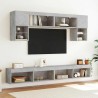 Meuble TV avec lumières LED gris béton 100x30x30 cm 629010629010