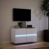 Meuble TV mural avec lumières LED blanc 80x31x45 cm 629017629017