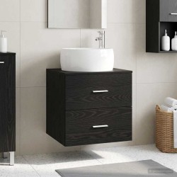 Vanité de lavabo mural Chêne noir 49,5 x 44,5 x 66 cm 629022629022