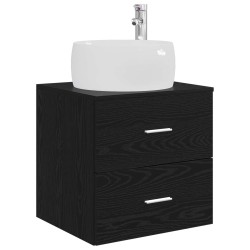 Vanité de lavabo mural Chêne noir 49,5 x 44,5 x 66 cm 629022629022