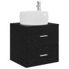 Vanité de lavabo mural Chêne noir 49,5 x 44,5 x 66 cm 629022629022