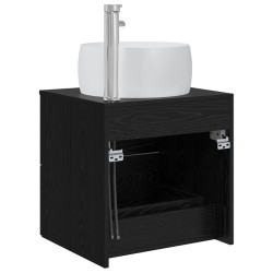 Vanité de lavabo mural Chêne noir 49,5 x 44,5 x 66 cm 629022629022