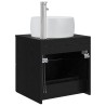 Vanité de lavabo mural Chêne noir 49,5 x 44,5 x 66 cm 629022629022