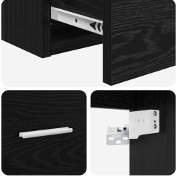 Vanité de lavabo mural Chêne noir 49,5 x 44,5 x 66 cm 629022629022