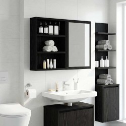 Armoire murale de salle de bain Chêne Noir 40 x 10 x 50 cm 629025629025