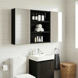 Armoire murale de salle de bain Chêne Noir 40 x 10 x 50 cm 629025629025