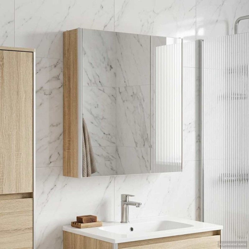 Armoire Miroir de Salle de Bain Chêne Sonoma 629034629034