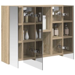 Armoire Miroir de Salle de Bain Chêne Sonoma 60 x 14,5 x 50 cm 629035629035