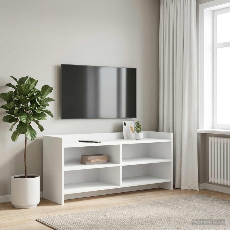 Meuble TV 100 x 33 x 47 cm Blanc Bois d'ingénierie 629036629036