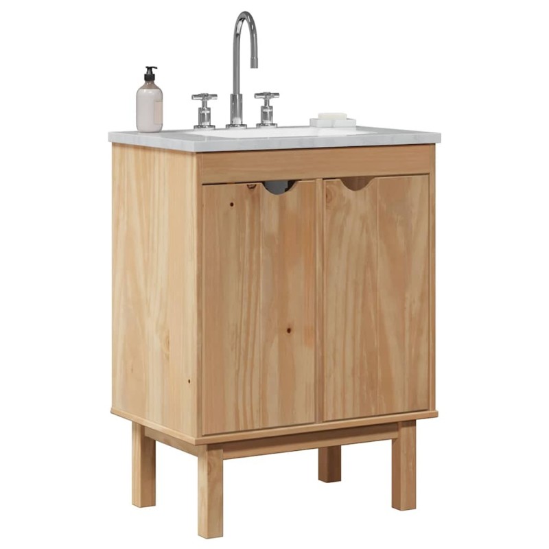 Meuble de lavabo de salle de bain OTTA 59x40x80 cm bois massif 629037629037