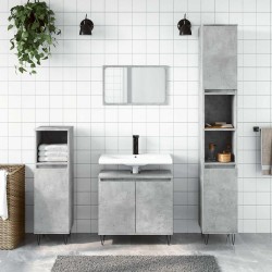 Armoire de bain gris béton 58x33x60 cm bois d'ingénierie 629040629040