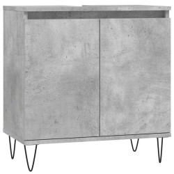 Armoire de bain gris béton 58x33x60 cm bois d'ingénierie 629040629040